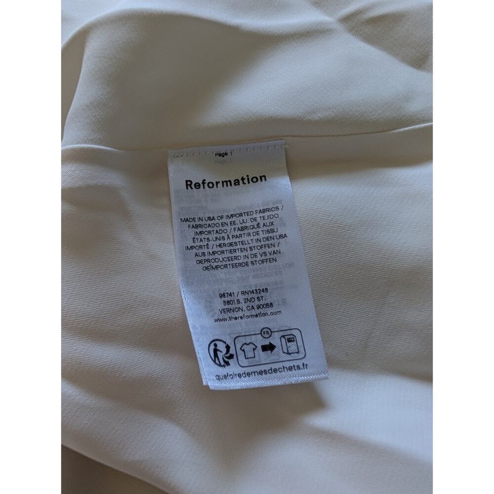 NWT Reformation Fae Lace Maxi Dress Wedding Gown Size 4 Ivory #9G603 - Picture 11 of 14